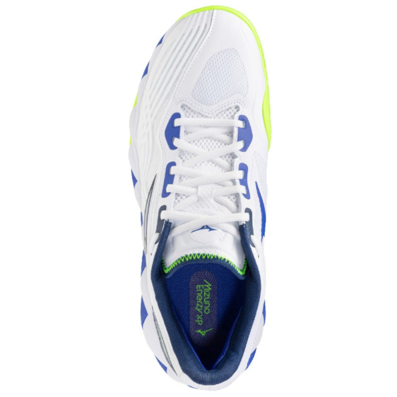 Chaussures de Tennis  Mizuno Wave Enforce Tour 2 2AC White / Dazzling Blue – 2026 (homme toutes surfaces)